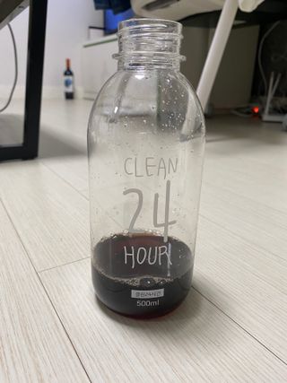 클린24시간 1BOX(5포) + 전용보틀(500ml) — 5점을 준 리뷰어가 2022년 8월 올린 사용 사진