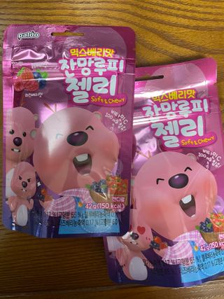 [팔도] 잔망루피젤리 믹스베리맛 42g 8개 — 5점을 준 리뷰어가 2022년 3월 올린 사용 사진