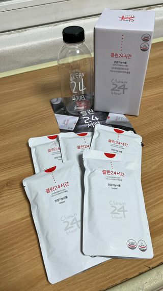 클린24시간 1BOX(5포) + 전용보틀(500ml) — 5점을 준 리뷰어가 2022년 9월 올린 사용 사진