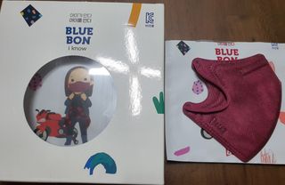 [블루 본 아이노우] 유아용 컬러마스크 40 PCS SET 2중 택 1 — 5점을 준 리뷰어가 2021년 4월 올린 사용 사진