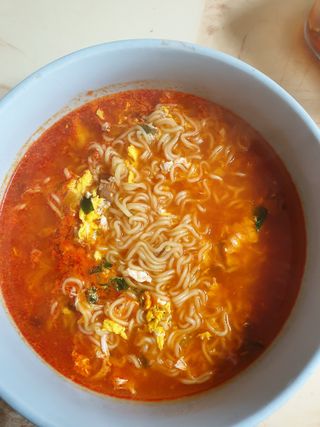 [풀무원] 자연은맛있다 정면, 백면, 홍면  세트 — 5점을 준 리뷰어가 2021년 4월 올린 사용 사진