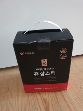 [푸름웰니스] 프리미엄 6년근 홍삼스틱 3mg x 100포 — 5점을 준 리뷰어가 2022년 4월 올린 사용 사진