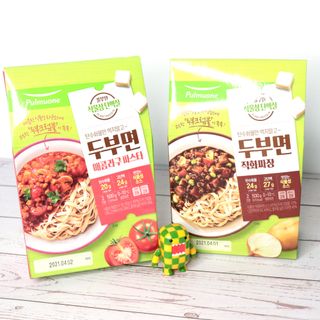 [풀무원] 식물성 저당질식 세트, 두부면 매콤라구파스타와 두부면 직화짜장 — 5점을 준 리뷰어가 2021년 3월 올린 사용 사진