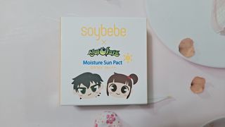 소이베베X신비아파트 모이스쳐 선팩트 SPF50+ PA+++ — 5점을 준 리뷰어가 2023년 4월 올린 사용 사진