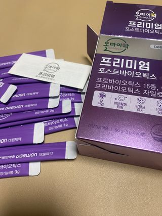 [유산균] 오마이락 프리미엄 포스트바이오틱스 30P — 5점을 준 리뷰어가 2022년 11월 올린 사용 사진