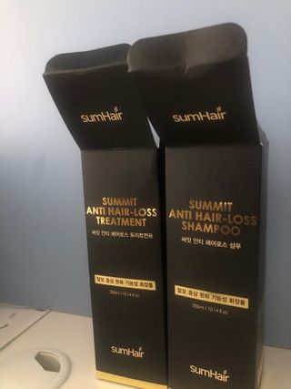 썸헤어 / SUMHAIR 썸헤어  써밋 안티 헤어로스 샴푸+트리트먼트 — 5점을 준 리뷰어가 2021년 6월 올린 사용 사진