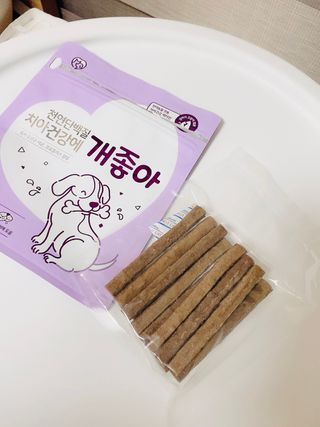 My Pet Care 천연단백질 치아건강에 개좋아 — 5점을 준 리뷰어가 2021년 2월 올린 사용 사진