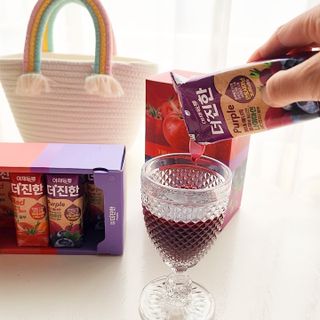[롯데칠성] 야채듬뿍 더'진한 [롯데칠성] 야채는 이제 COLORFULL! 야채듬뿍  더 진한 레드 4개 +퍼플 4개 (총 8개) — 4점을 준 리뷰어가 2023년 6월 올린 사용 사진