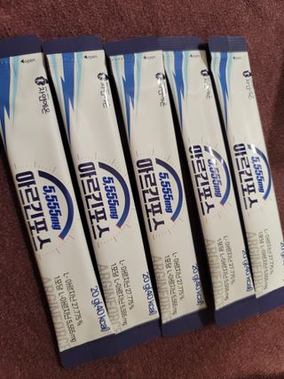 자연에온 아르긴포스 L-아르기닌 5555mg 스틱 15개입 1박스 — 5점을 준 리뷰어가 2022년 1월 올린 사용 사진