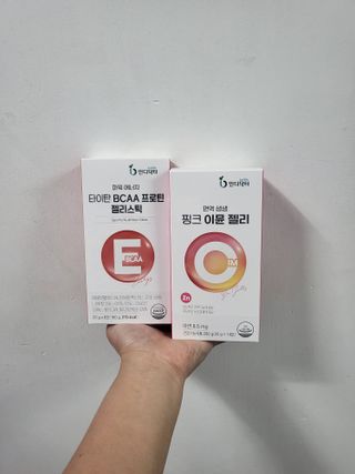 인디닥터 면역 생생 핑크 이뮨 젤리 + 타이탄 BCAA 프로틴 젤리스틱 — 4점을 준 리뷰어가 2022년 4월 올린 사용 사진