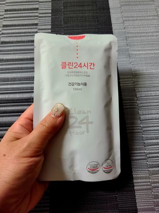 클린24시간 1BOX(5포) + 전용보틀(500ml) — 5점을 준 리뷰어가 2022년 7월 올린 사용 사진