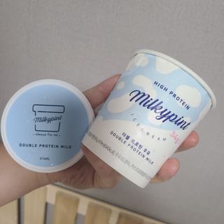 밀키파인트 더블 프로틴 우유 — 5점을 준 리뷰어가 2021년 8월 올린 사용 사진