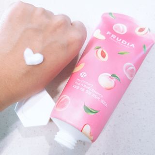[후르디아] 복숭아 바디워시+바디에센스 세트 — 5점을 준 리뷰어가 2021년 2월 올린 사용 사진