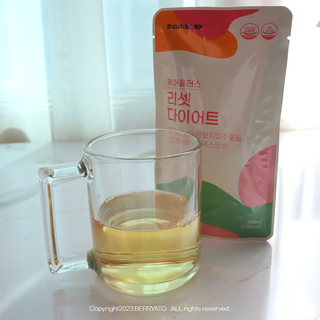 [경남제약헬스케어] 케어플러스 리셋 다이어트 청포도맛 100ml X 5포 (5일분) — 5점을 준 리뷰어가 2023년 4월 올린 사용 사진