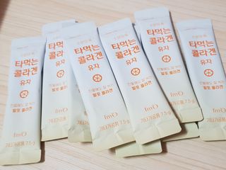 [음료수 대신 가능!]  빠르게 흡수되는 아임오 타먹는 콜라겐 1박스 — 5점을 준 리뷰어가 2023년 4월 올린 사용 사진