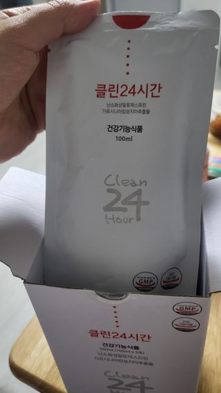 클린24시간 1BOX(5포) + 전용보틀(500ml) — 5점을 준 리뷰어가 2022년 11월 올린 사용 사진