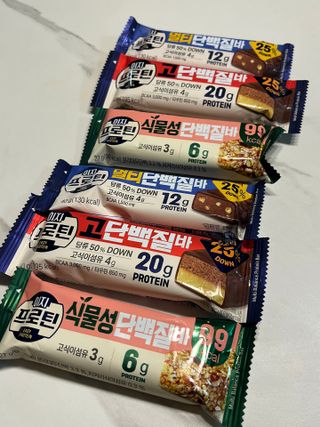이지프로틴바 3종x각 2ea (고단백질바, 멀티단백질바, 식물성단백질바) — 5점을 준 리뷰어가 2024년 3월 올린 사용 사진