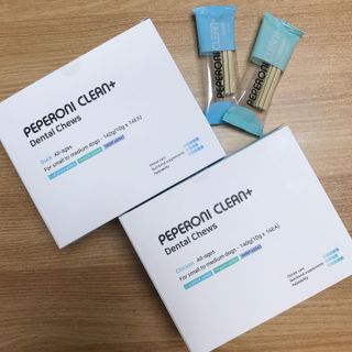 페페로니 2종 세트 클린플러스 덴탈껌 치킨+덕 — 5점을 준 리뷰어가 2021년 8월 올린 사용 사진