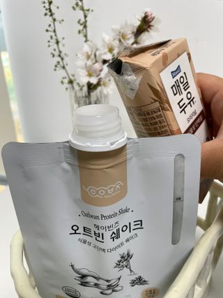 헤이빈즈 식사대용 식물성단백질 다이어트쉐이크 파우치 5일분 — 5점을 준 리뷰어가 2023년 3월 올린 사용 사진