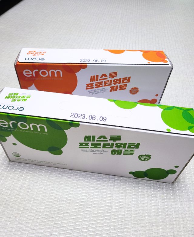 이롬 씨스루 프로틴워터 사과, 자몽 200ml x 12입 리뷰 사진