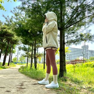 크노텐 후디집업자켓(다이어트땀복) — 5점을 준 리뷰어가 2022년 5월 올린 사용 사진
