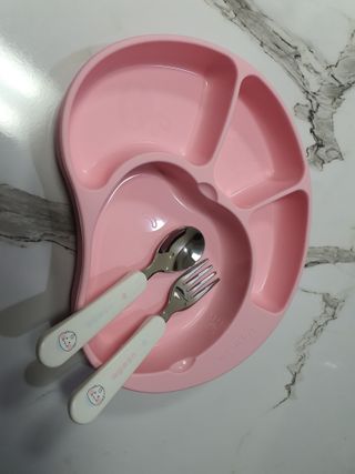 유비맘 캐릭터 실리콘 흡착 식판_색상 랜덤발송 — 5점을 준 리뷰어가 2021년 1월 올린 사용 사진