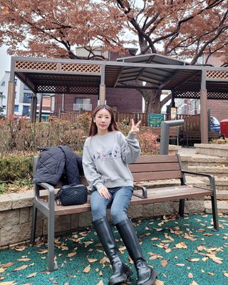 [포플X베니] 쓰담 베니 맨투맨 (기모) / 굳럭 베니 맨투맨 / 출근길 베니 맨투맨 — 5점을 준 리뷰어가 2022년 11월 올린 사용 사진