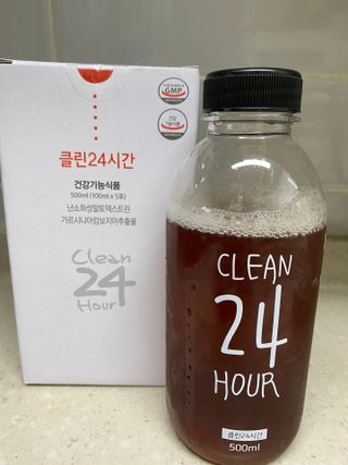클린24시간 1BOX(5포) + 전용보틀(500ml) — 5점을 준 리뷰어가 2022년 7월 올린 사용 사진