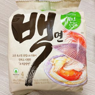 [풀무원] 자연은맛있다 정면, 백면, 홍면  세트 — 4.5점을 준 리뷰어가 2021년 4월 올린 사용 사진
