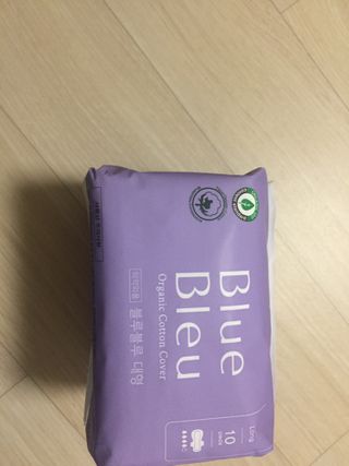 블루블루 유기농 순면 커버 생리대 — 5점을 준 리뷰어가 2021년 2월 올린 사용 사진