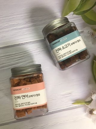 페페로니 진짜 오메가3 연어+소고기 180g+180g — 5점을 준 리뷰어가 2021년 7월 올린 사용 사진