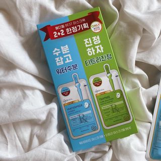 메디힐 올리브영 1등 마스크팩 워터마이드팩 2매 + 티트리팩 2매 기획세트 — 5점을 준 리뷰어가 2021년 3월 올린 사용 사진