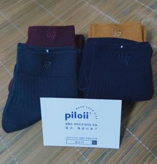 [사이즈가 있는 양말 필로이] 남/여 골지 발목 양말 4족 세트 남【S, M, L, XL】여【S, M, L】_컬러 랜덤 — 5점을 준 리뷰어가 2022년 6월 올린 사용 사진