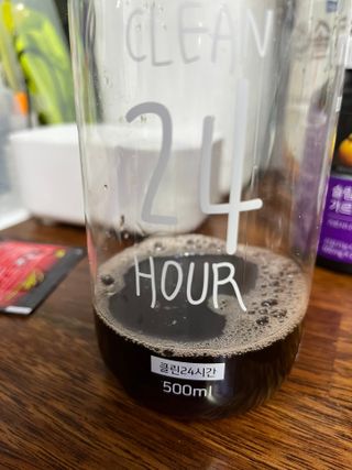 클린24시간 1BOX(5포) + 전용보틀(500ml) — 5점을 준 리뷰어가 2022년 12월 올린 사용 사진