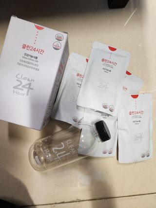 클린24시간 1BOX(5포) + 전용보틀(500ml) — 5점을 준 리뷰어가 2022년 10월 올린 사용 사진