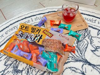 델리스 오트 밀키 초콜릿 바 — 5점을 준 리뷰어가 2022년 5월 올린 사용 사진