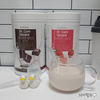 뉴트리션팩토리 닥터큐어 프리미엄쉐이크 다이어트쉐이크 — 3.5점을 준 리뷰어가 2021년 9월 올린 사용 사진