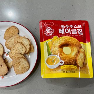 딜라이트 프로젝트 오뚜기스프 베이글칩 2종 — 5점을 준 리뷰어가 2021년 8월 올린 사용 사진