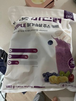 수플먼트 나는 마신닭!! 닭가슴살 주스키트, 먹기 힘들었던 닭가슴살 이제는 마시자 — 5점을 준 리뷰어가 2023년 3월 올린 사용 사진