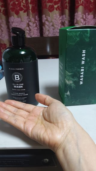 블랙페블 남성청결제 올인원 바디워시 클린 웨이브 — 5점을 준 리뷰어가 2021년 4월 올린 사용 사진