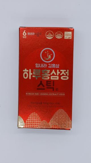 힘내라김홍삼 하루홍삼정스틱 10g x 10포 — 3점을 준 리뷰어가 2021년 3월 올린 사용 사진