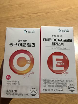 인디닥터 면역 생생 핑크 이뮨 젤리 + 타이탄 BCAA 프로틴 젤리스틱 — 5점을 준 리뷰어가 2022년 3월 올린 사용 사진