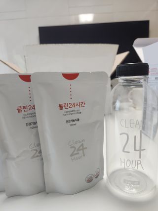 클린24시간 1BOX(5포) + 전용보틀(500ml) — 5점을 준 리뷰어가 2023년 7월 올린 사용 사진