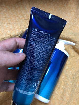헤어플러스 단백질탈모샴푸 500ml+단백질본드앰플 145ml — 5점을 준 리뷰어가 2021년 3월 올린 사용 사진