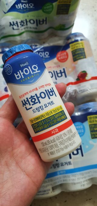LIVE 매일바이오 썬화이버 드링킹 요거트 — 5점을 준 리뷰어가 2022년 8월 올린 사용 사진