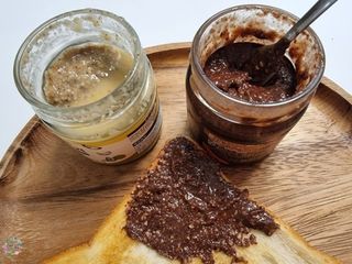 진테이블 발.견 스프레드  오리지널믹스 90g + 카카오스윗믹스 90g 2종 세트 — 4점을 준 리뷰어가 2022년 7월 올린 사용 사진