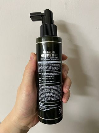 다슈코리아 다슈 데일리 안티 헤어로스 허브 헤어토닉 150ml — 5점을 준 리뷰어가 2021년 2월 올린 사용 사진