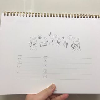 리훈 곰부 체크리스트+ 곰부 리무버블스티커 1장 — 5점을 준 리뷰어가 2021년 5월 올린 사용 사진