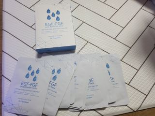 Dr.느루벗 느루벗 EGF FGF 스킨 리커버리 마스크 10장 — 5점을 준 리뷰어가 2021년 3월 올린 사용 사진