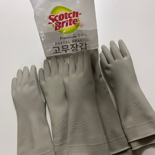3M 고무장갑 파스텔 그레이색상 소형 - 5개 리뷰 사진